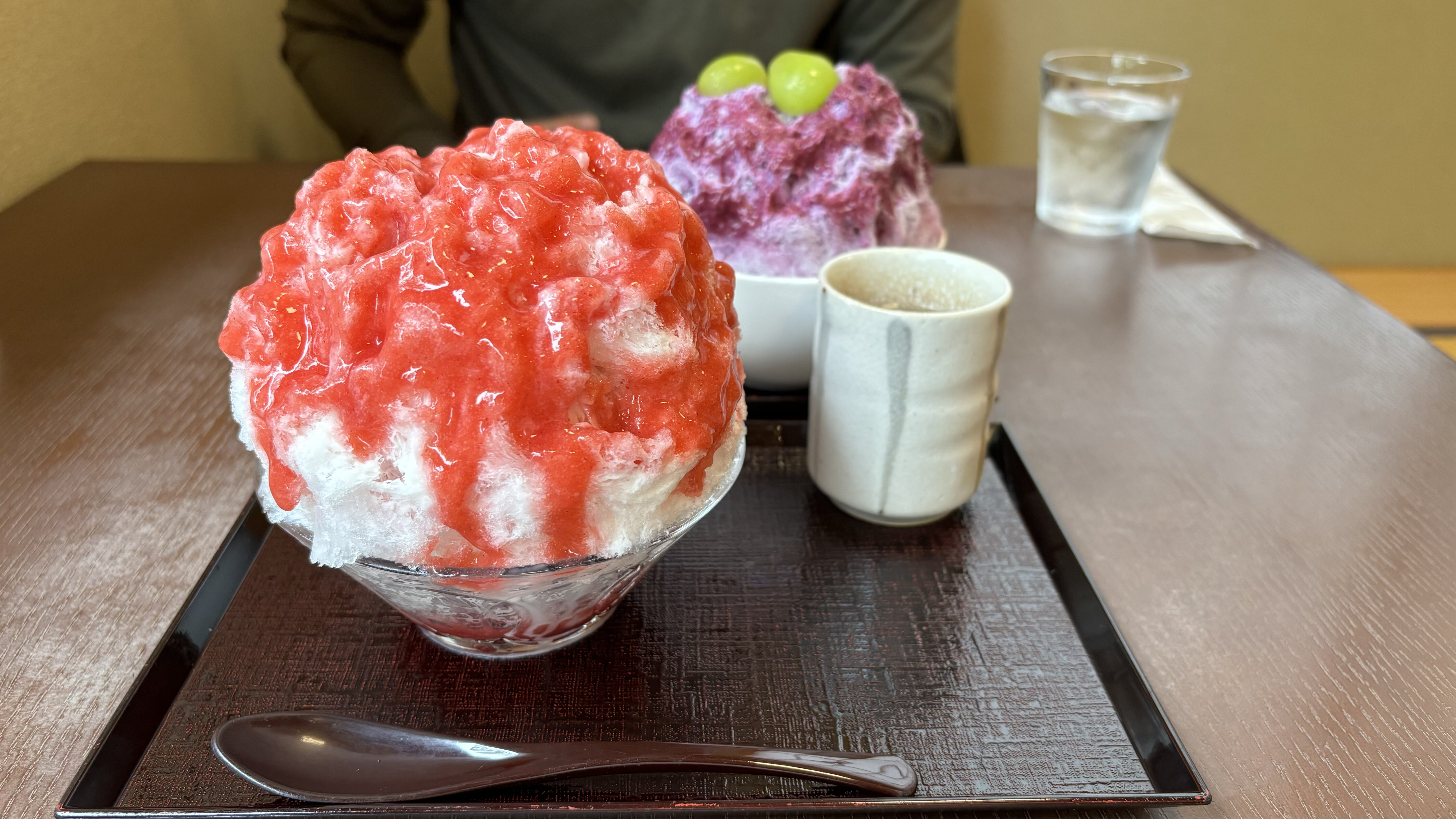 春日庵のかき氷 いちごみるく氷
